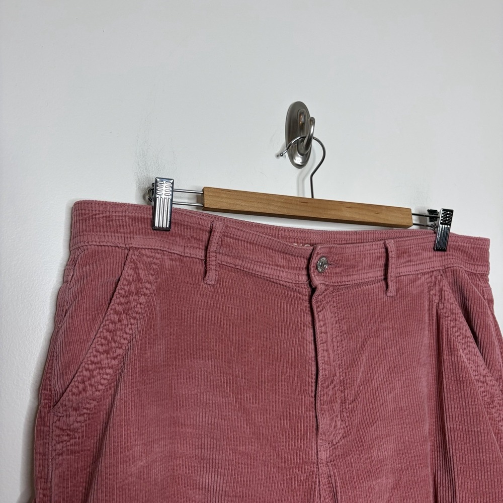 American Eagle Corduroy Super High Rise Baggy Wide Leg Cargo Pants Womens 14 - Picture 2 of 7